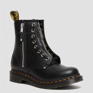De Martens 1460 WOMEN'S DOUBLE ZIP LEATHER LACE UP BOOTS